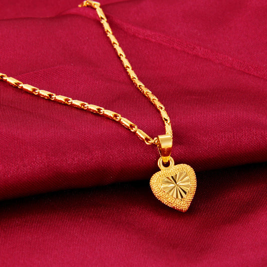 Love Clavicle Chain Gold Necklace For Valentine's Day