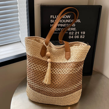 Large Capacity Straw Fashion Seaside Vacation Beach Bag