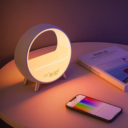 Atmosphere Lamp Bluetooth Speaker Smart Alarm Clock Night Light WiFi Wake Up Light Sunrise Sunset Lamp