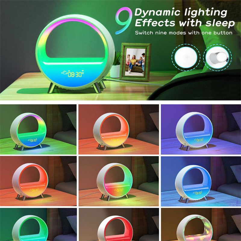 Atmosphere Lamp Bluetooth Speaker Smart Alarm Clock Night Light WiFi Wake Up Light Sunrise Sunset Lamp