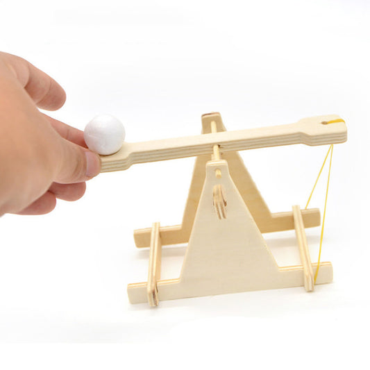 Small Wooden Catapult Made By Traditional Technology