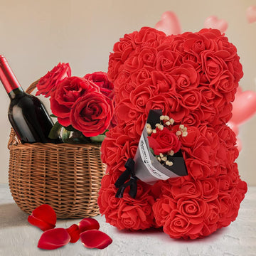 Rose Bear Preserved Fresh Flower Valentine's Day Birthday Gift